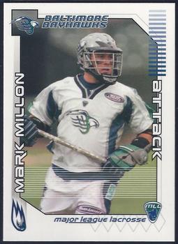 2001 Major League Lacrosse #NNO Mark Millon Front